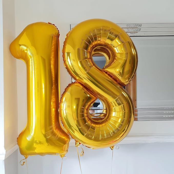 Gold 6 Balloon Number, 40 Inch Number 6 Balloon Large Gold 6 Foil Mylar Helium - Image 5