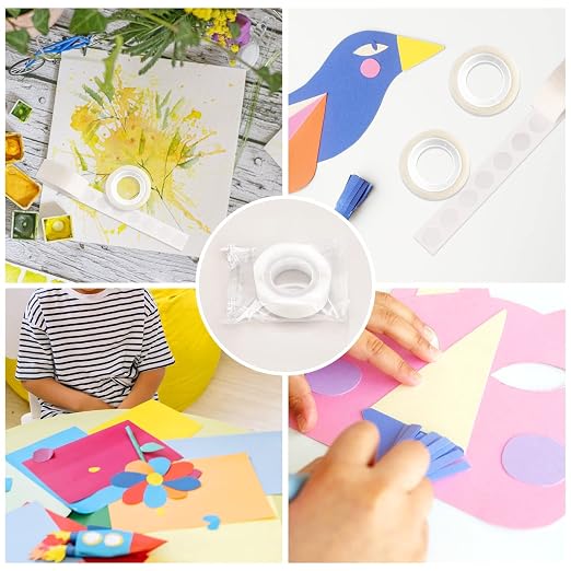 Glue Points, 700 12mm/0.47" 7 Rolls Poster Putty Adhesive Clear Balloons Dots - Image 6