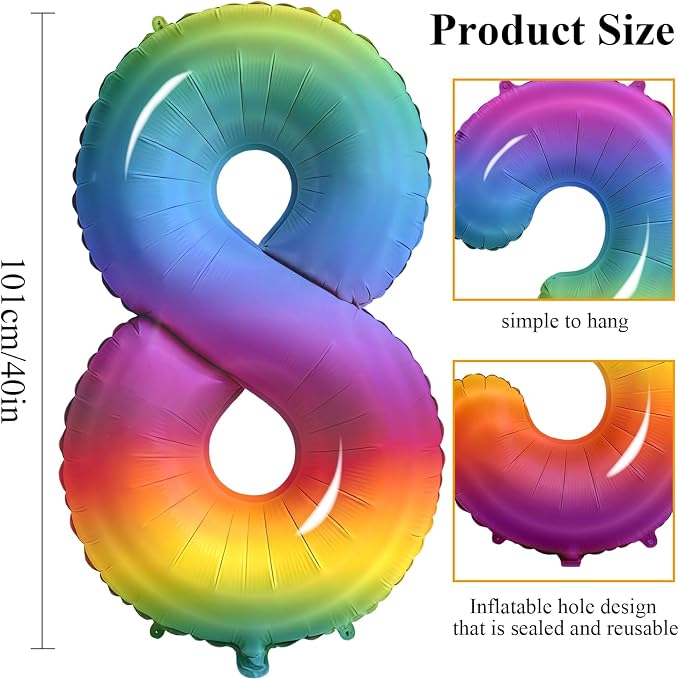 Number 78 Balloons for 78th Birthday Party Decorations, 0-100 Large No.78 - Image 2