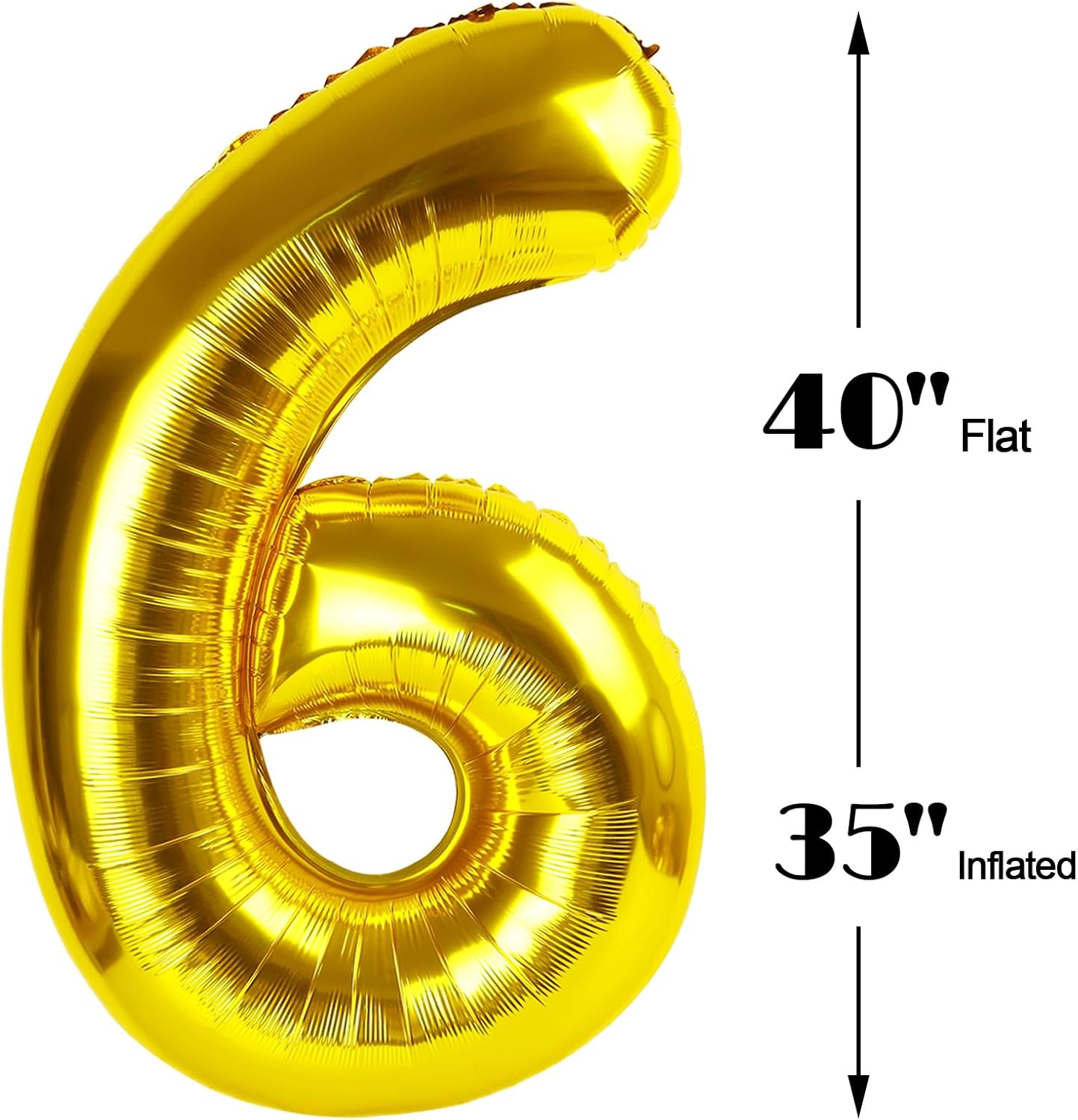 Gold 40 Inch Mylar Foil Number 16 61 Balloon, Birthday Digital Balloons for 16 Boy Girl Party Decorations Supplies, Big Helium Balloon Numbers for 16 61 Men Women Anniversary