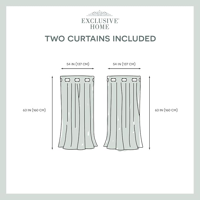 Exclusive Home Chateau Striped Faux Silk Grommet Top Curtain Panel Pair - Image 5