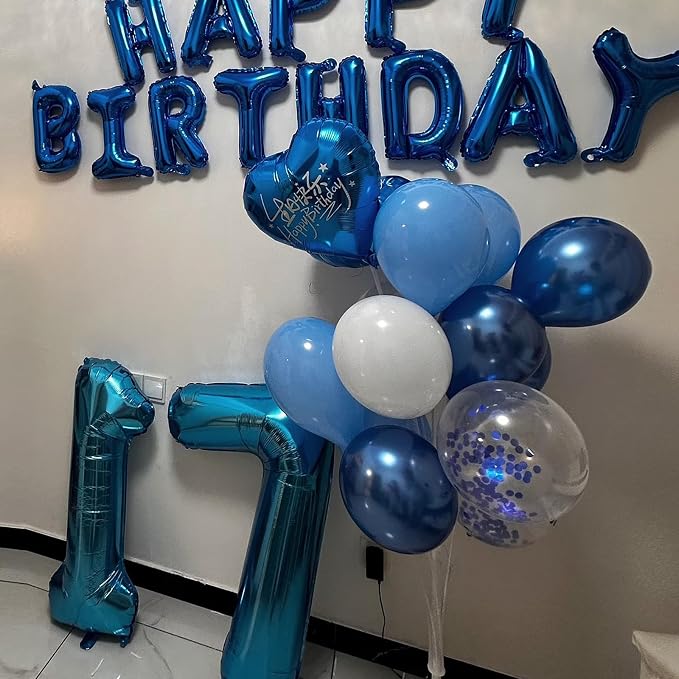 40 Inch Navy Blue Number 3 Foil Balloon - Image 8