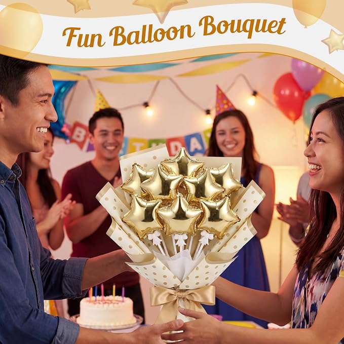 30 Pcs Mini Star Self Inflatable Balloons Bulk - Image 5