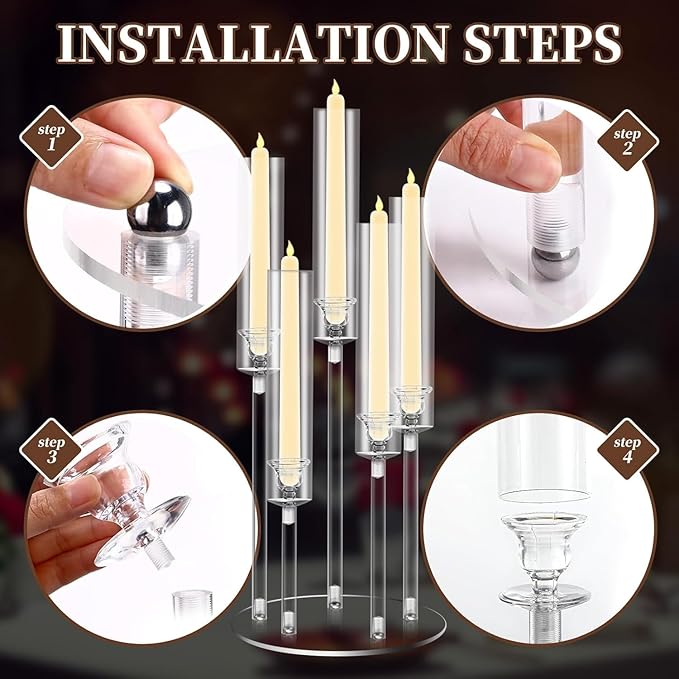 35inch 10pcs Acrylic Candelabra Centerpieces - Image 7