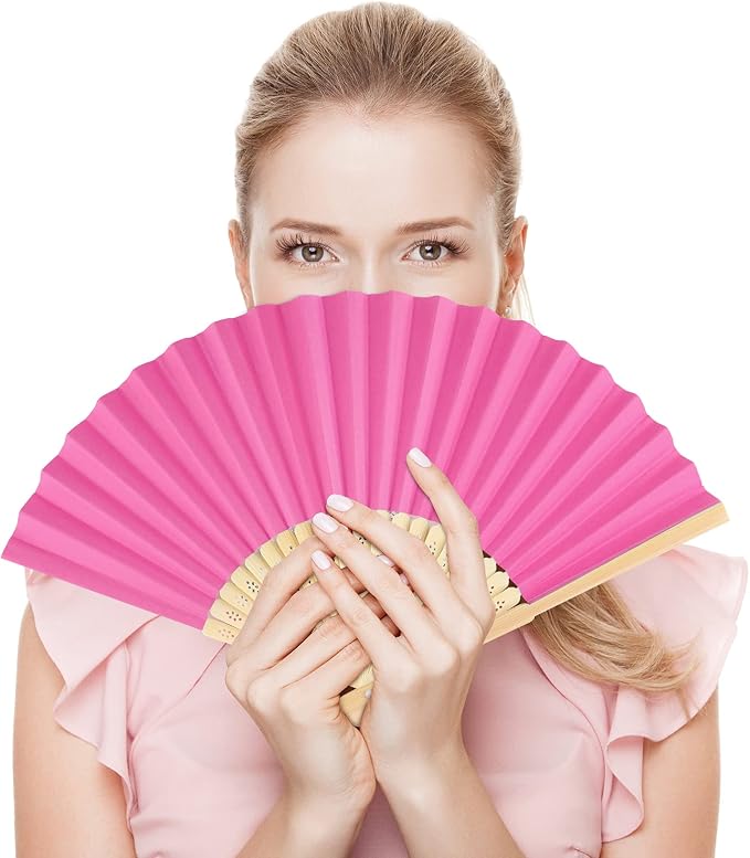 FEPITO 20 Pcs Handheld Paper Fan - Image 6