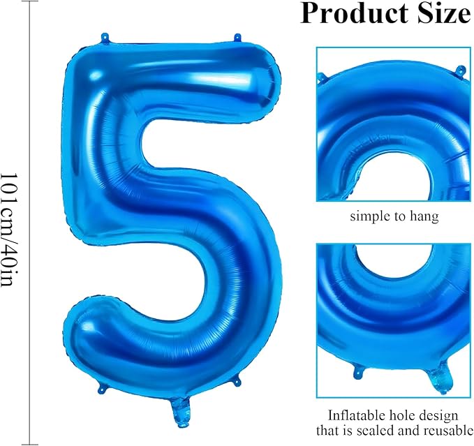 Number 45 Balloons for 45th Birthday Party Decorations, 0-100 Large No.45 - Image 2