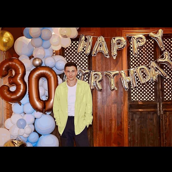 2 Balloon - Brown Birthday Number Balloons, 40 Inch Decorations Men Women | - Image 7