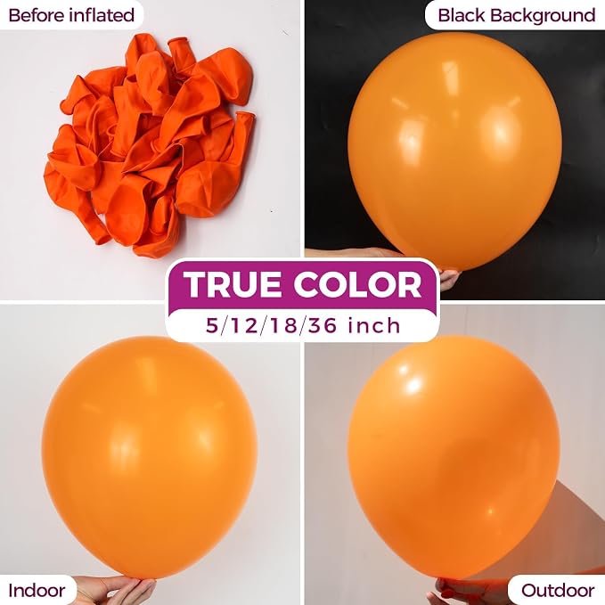Orange Balloons Latex Matte Party Balloons 150 Pack 5 inch Small | Orange - Image 2