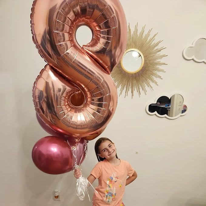 Rose Gold 8 Balloon - Image 2