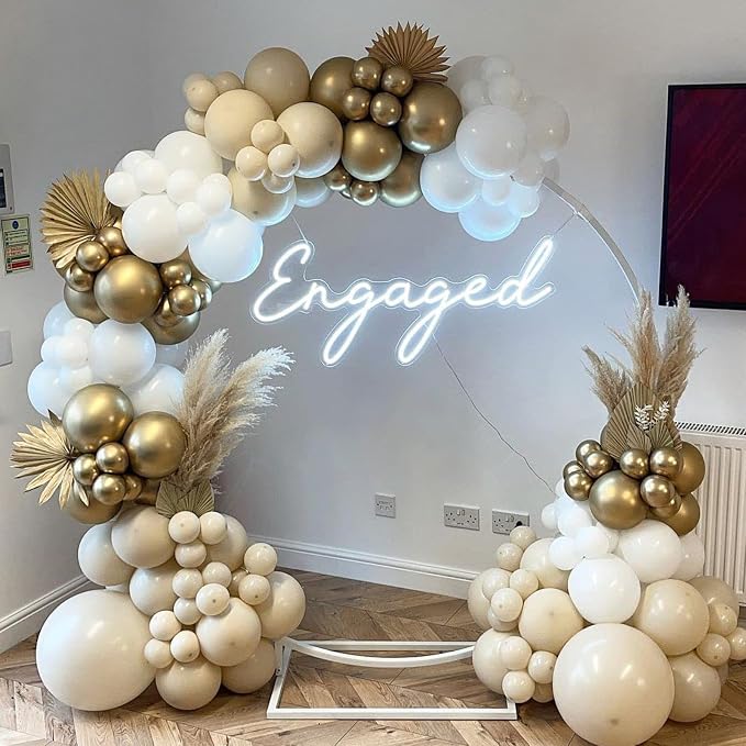 PartyWoo White Balloons 100pcs Sand White Beige Cream Ivory Boho Neutral | 12 - Image 6