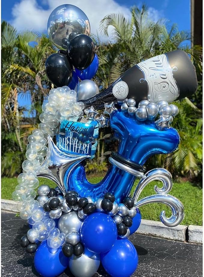 Blue Letter M Balloon, M Balloons Letter - Image 7