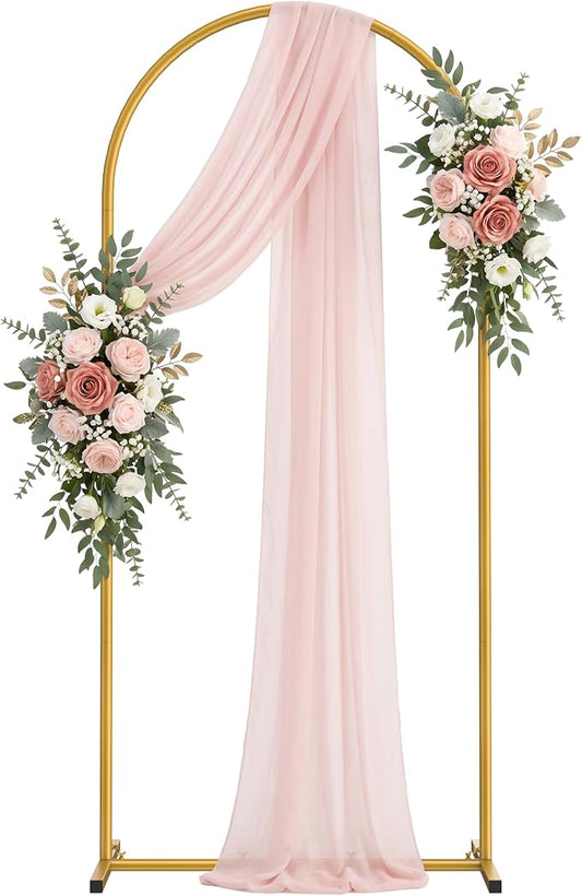 6FT Arch Backdrop Stand, Metal Gold Wedding Arch Frame | by Unknown