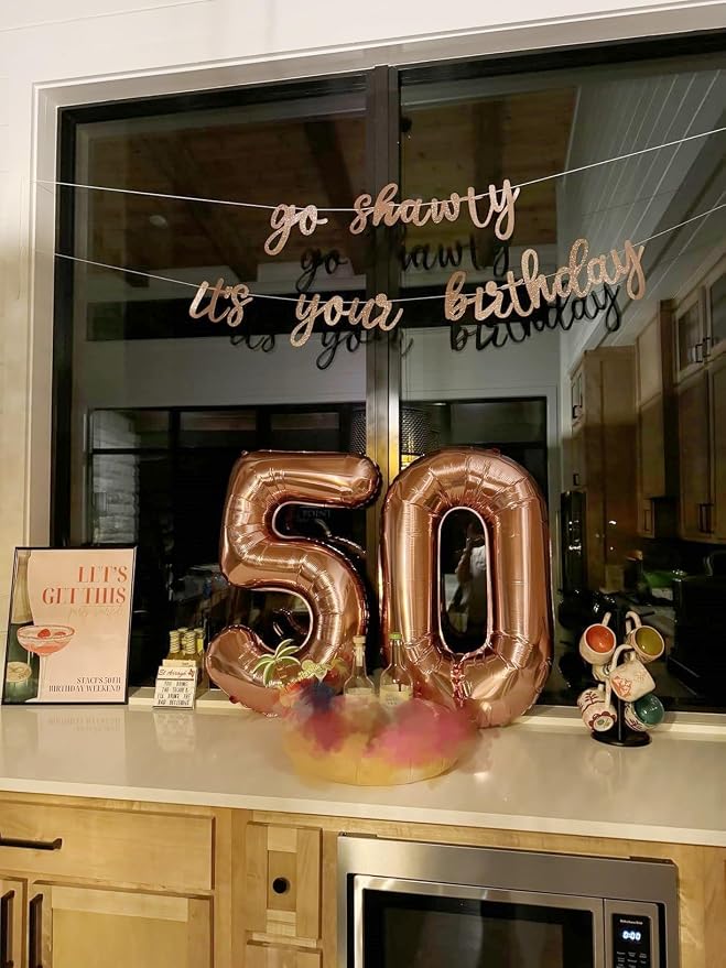 40 Balloons Number for 40th Birthday Decorations Women Men, Rose Gold | 40In - Image 2