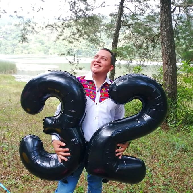Black Number 5 Balloon 40 Inch, 5th Birthday Party Decorations Men Women | Foil - Image 3