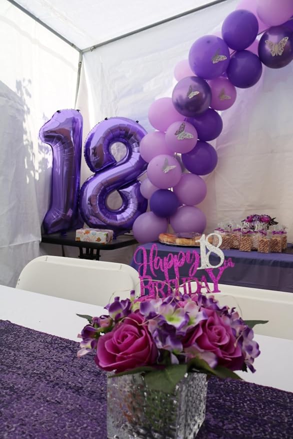 Number Balloons Purple 6 Balloon 40 inch - Image 4