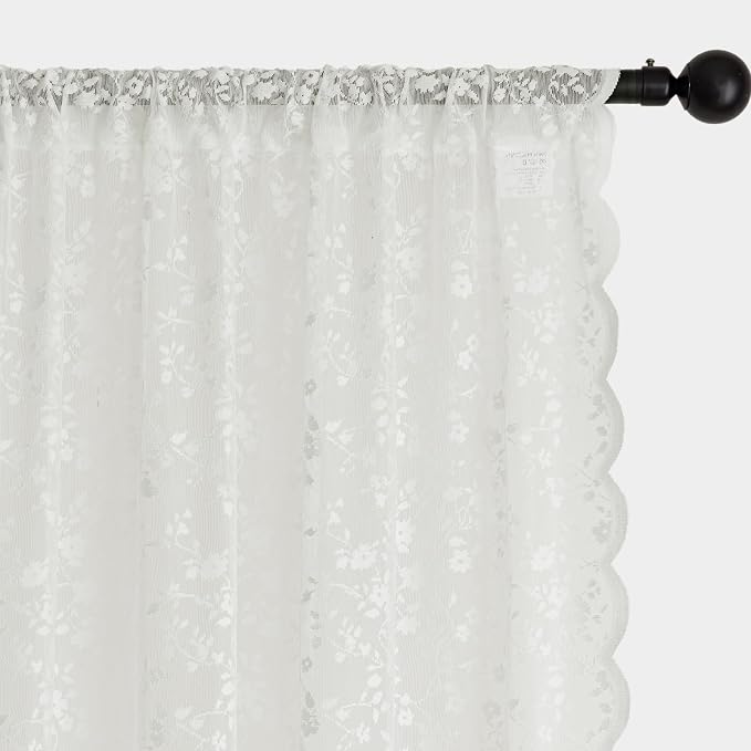 Anmao Vintage Lace Sheer Curtains 84 Inches Long - Image 6