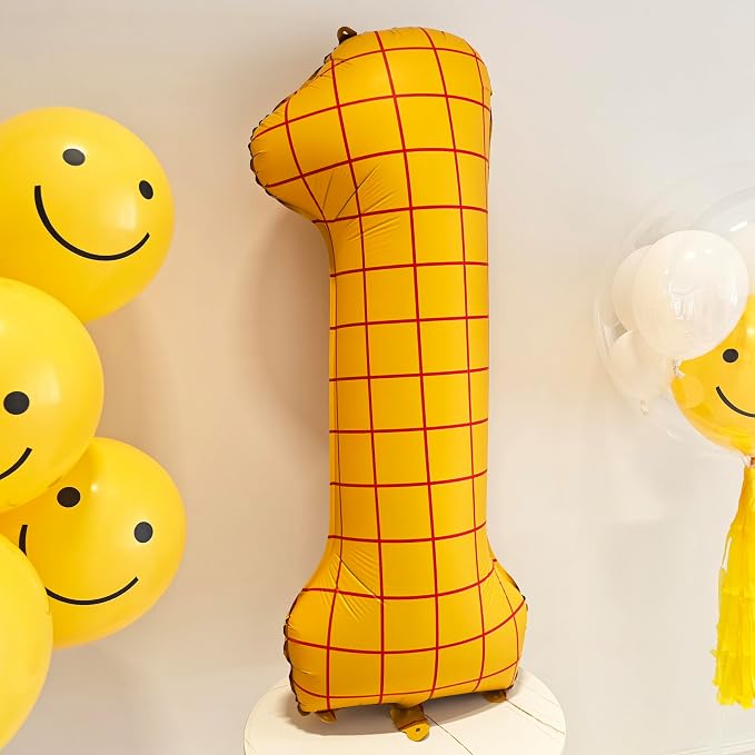 40 In Matte Yellow Number 1 Balloons Helium Foil Mylar Balloon Digital 1 | The - Image 4
