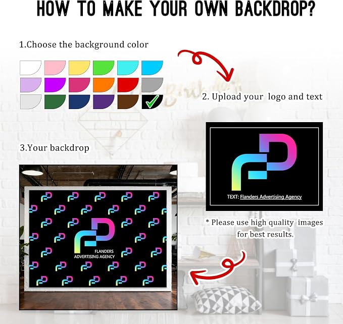 Custom Backdrop 6x4 Ft, Personalized Photo Backdrop Banner - Image 2