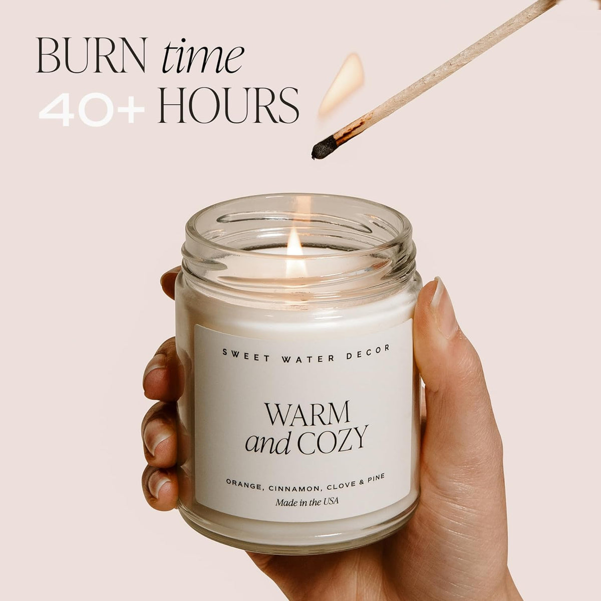 Sweet Water Decor, Beautiful Bride Candle - Sea Salt, Jasmine, Cream, and Wood Scented Soy Wax Candle for Home - Engagement and Wedding Gift - 9oz Clear Jar, 40 Hour Burn Time, Made in The USA