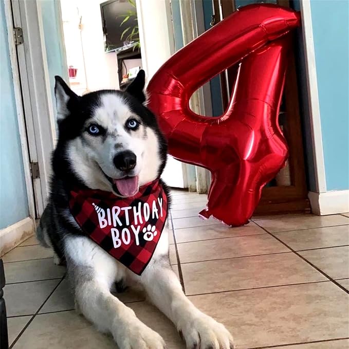 Red 9 Balloons for Boys, 40 Inch Large Foil Number Balloons Set 0-9, Self - Image 6