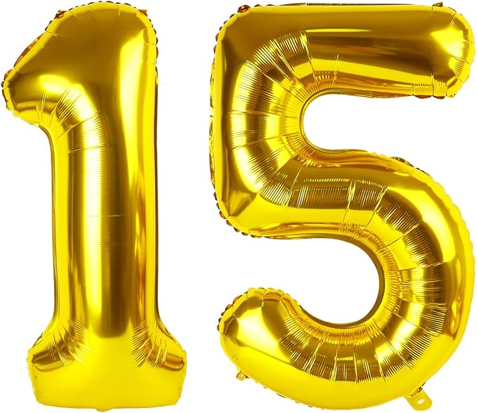 Number 15 Balloons 40 Inch for 15 51 Birthday Party Decorations, by Mluchee