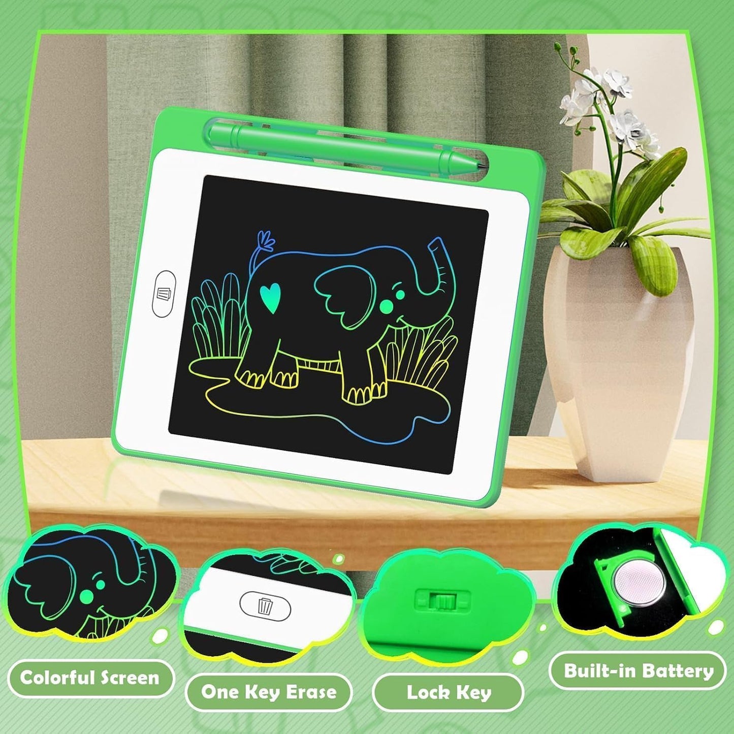 LCD Writing Tablet for Kids, 6.5 Inch Colorful Doodle Board Drawing Tablet, Educational Learning Toys Birthday Gifts for Girls Boys Age 3 4 5 6 7 8 (32 Pack)