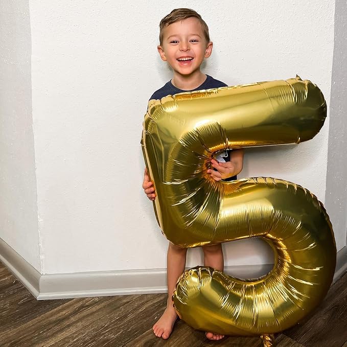 0 Balloon - Gold Birthday Number Balloons, 40 Inch Decorations Men Women | Gold - Image 8