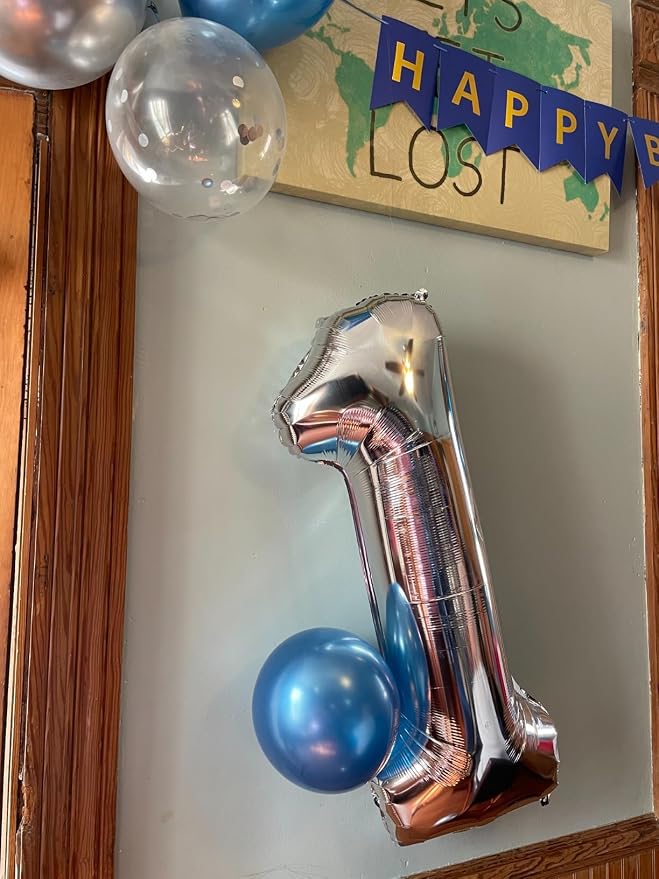 Number Balloons 10 Balloon 40 inch Silver - Image 5