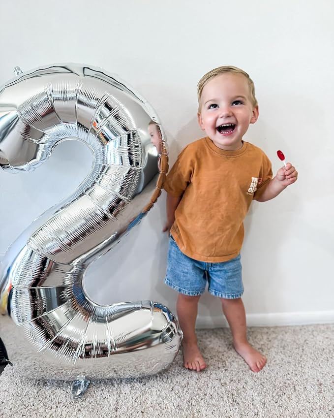28 Balloon - Silver Birthday Number Balloons, 40 Inch Decorations Men Women | - Image 2