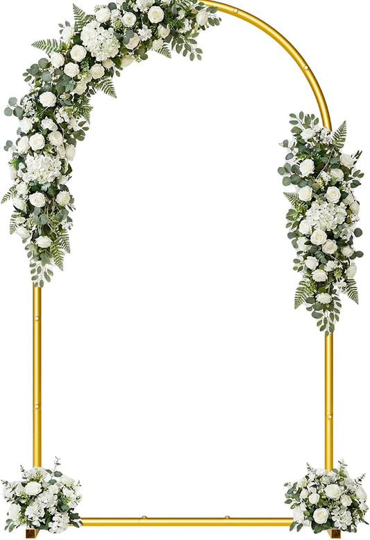7.2FT Metal Wedding Arch Backdrop Stand, Stable Balloon Arch Frame by CLUDPARK