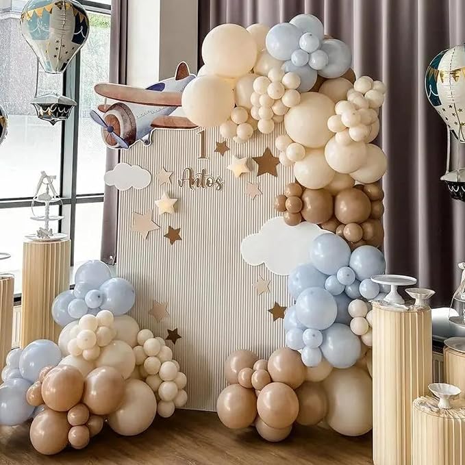 Voircoloria 105pcs Sand White Party Latex Balloons, 12inch | - Image 5