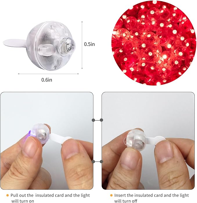 Aogist 100pcs Balloon Lights, Long Standby Time Waterproof Twinkle Mini Light - Image 3