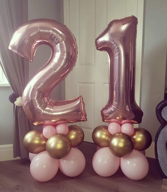 40 Inch Rose Gold 11 Balloons Giant Number 11 Balloons Rose Gold 11 Birthday - Image 6