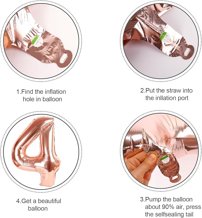 Numbers 10 Balloon 40Inch Rose Gold Balloons - Image 6