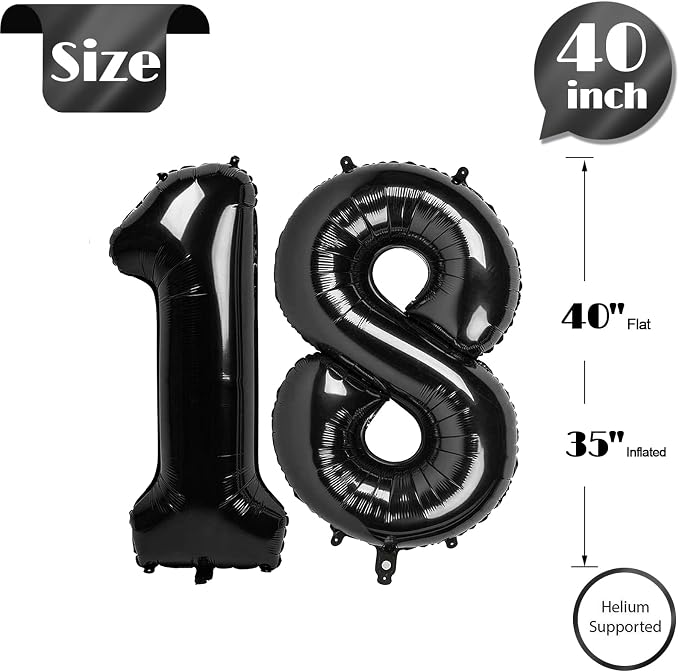 Black 18 Balloon - Image 6