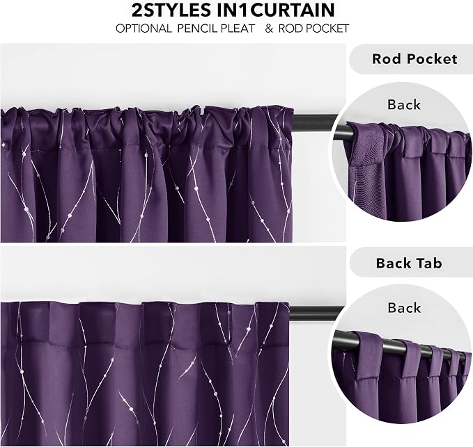 Deconovo Blackout Back Tab Curtains - Image 5