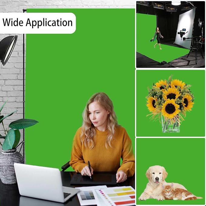 Green Screen Backdrop for Photoshoot, Fabric 6x9ft | Versatile Studio Photo - Image 2