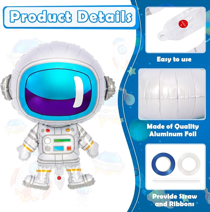 6 Pcs Astronaut Balloons for Kids - Image 5