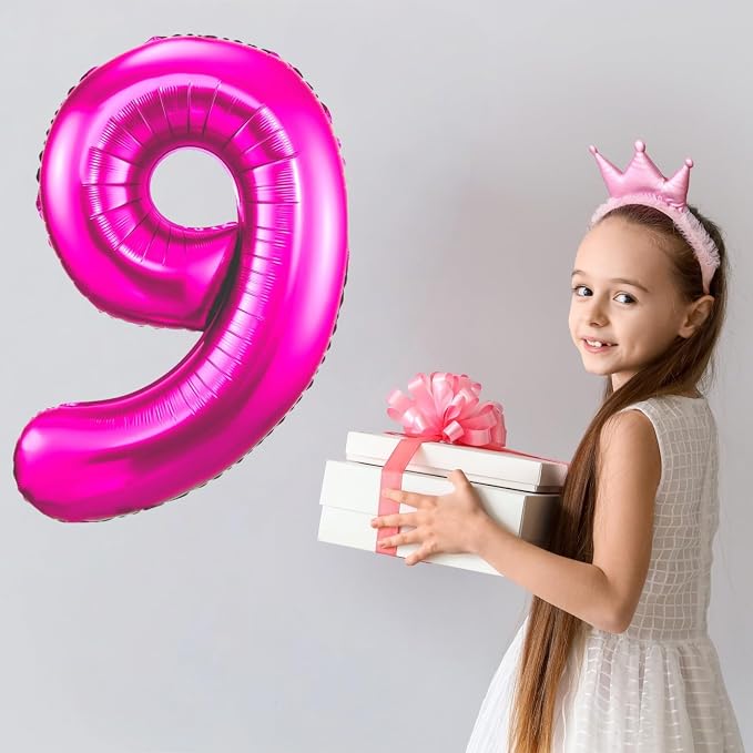 Hot Pink 0 Balloon, 40 Inch Number 0 Balloon, Birthday Balloon Decorations - Image 7