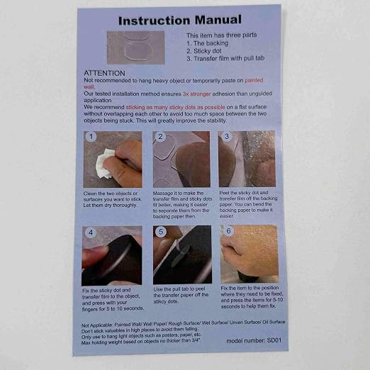 Clear Glue Dots Removable Sticky Tack, Waterproof Poster Putty Double Sided Dots - Image 5