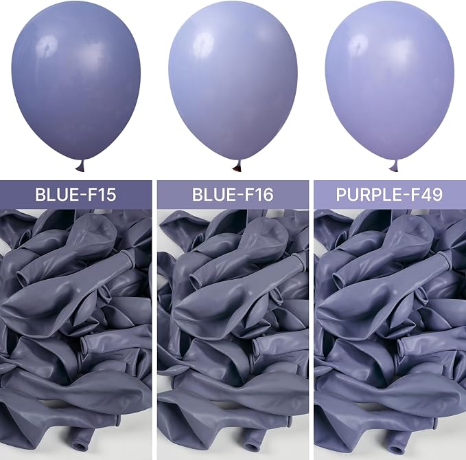 PartyWoo Dusty Blue Balloons 50pcs Navy Slate Blue Boho Neutral Color | 12 Inch - Image 5