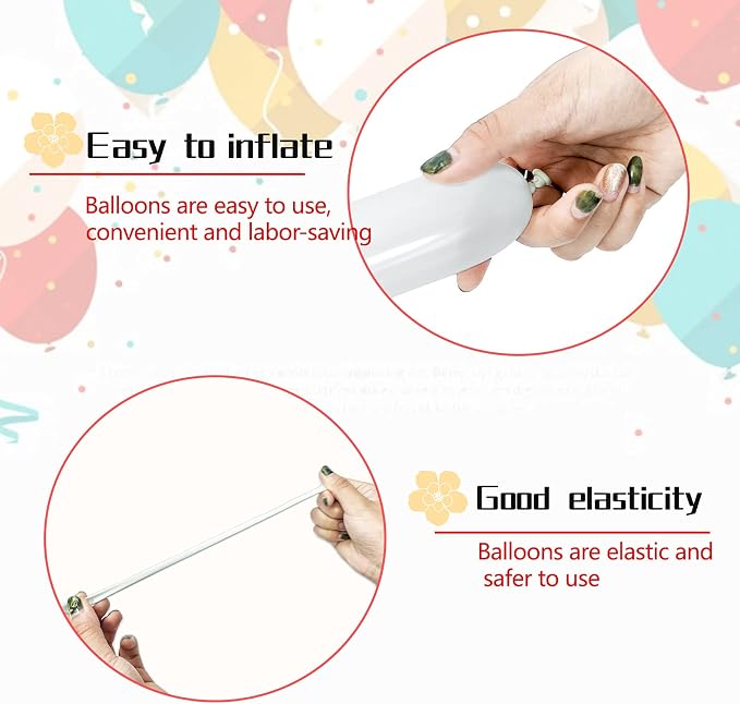 100Pcs 260 Balloons White Long Balloons - Image 4