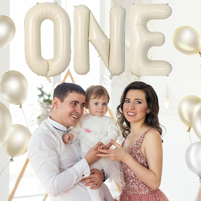 Cream O Letter Balloons, 40 Inch Letter O Balloon Beige, Helium Custom Letter - Image 5