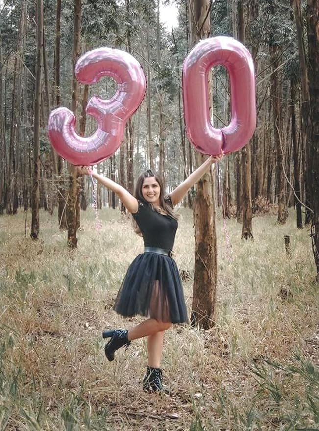 Number 0 Balloon Birthday Decorations, 40In Pink Balloons - Image 2