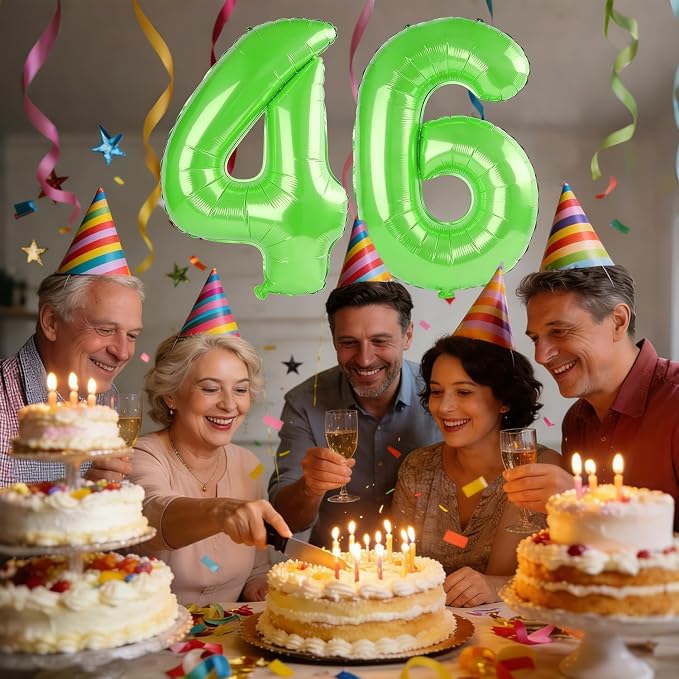 40 Inch Number 46 Balloons for 46th Birthday Party Decorations, 0-100 Fruit - Image 2