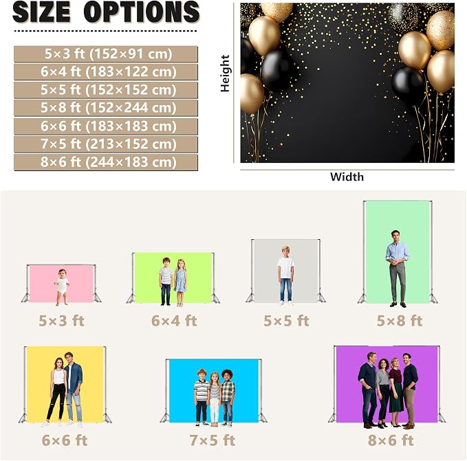Custom Backdrop Personalized 7x5 Ft, Customized Photo Backdrop Banner - Image 3