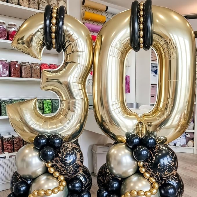 Champagne Gold 17 Balloon, 40 Inch Light Gold Number 17 Balloon Big Foil Mylar - Image 5