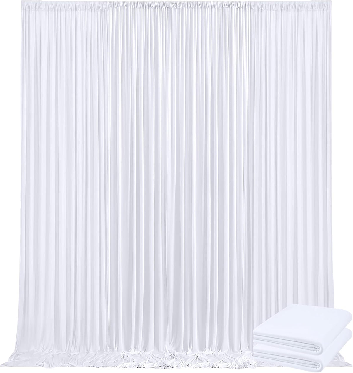 10x10ft Backdrop Curtains for Parties, 2 Panels 5x10ft Photography Backdrop Curtain with Rod Pocket,Backdrop Polyester Background Drapes,Wedding Backdrop Drapes for Birthday Baby Shower Home Decor