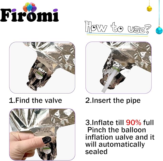 FIROMI 20 Number Balloons Silver Big Foil Mylar 20 Balloon Numbers 40-inch | - Image 6