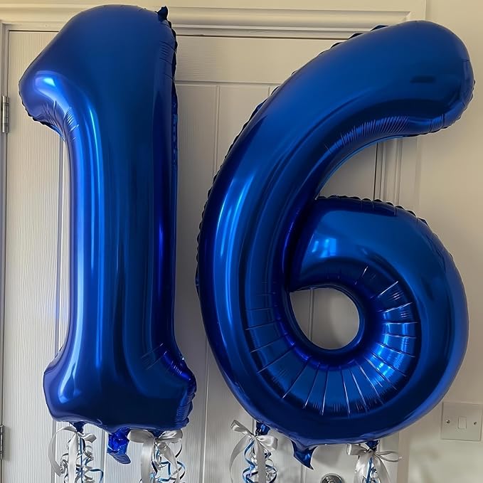Navy Blue 2 Balloon Number, 40 Inch Number 2 Balloon Big Dark Blue 2 Foil Mylar - Image 6